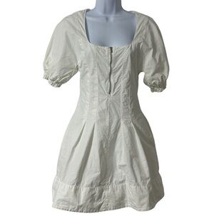 The Proenza Schouler Cotton Linen Mini Dress 
Size 0 in ivory